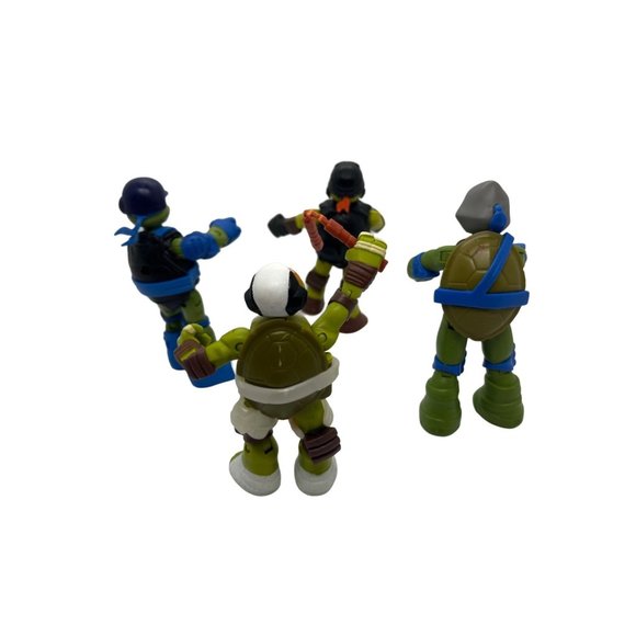 Set of 4 TMNT Action Figures Teenage Mutant Ninja Turtle by Viacom 5" - Picture 2 of 7